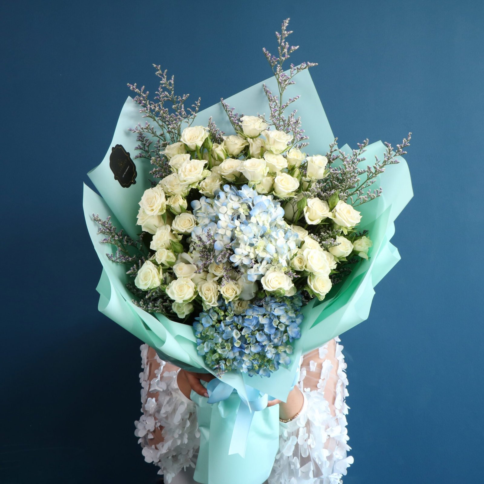 Blue Hydrangea Bush of flowers